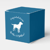 Labrador Theme - Dog Baby Shower Blue Labrador Geschenkschachtel (Vorderseite)