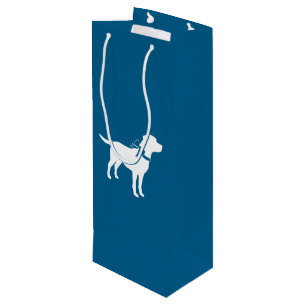 Labrador Theme - Dog Baby Shower Blue Labrador Geschenktüte Für Weinflaschen