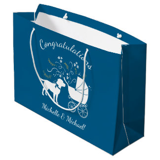 Labrador Theme - Dog Baby Shower Blue Labrador Große Geschenktüte