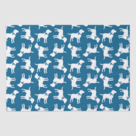 Labrador Theme - Dog Baby Shower Blue Labrador Seidenpapier
