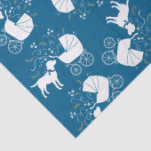 Labrador Theme - Dog Baby Shower Blue Labrador Seidenpapier (Detail)