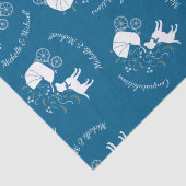 Labrador Theme - Dog Baby Shower Blue Labrador Seidenpapier (Detail)