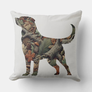 Labrador Throw Kissen mit Camouflage