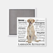 Labrador Traits Magnet (Vorderseite/Rückseite)