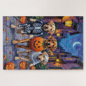 Labrador Trick-or-Treating in Halloween-Kostümen Puzzle (Horizontal)