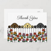 Labrador Trio, der Ihnen auf der Postkarte zusieht (Vorne/Hinten)