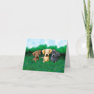 Labrador Trio Hund Karte
