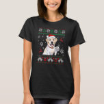 Labrador Ugly Christmas Hund Weihnachtsmannmütze X T-Shirt<br><div class="desc">Labrador Ugly Christmas Hund Weihnachtsmannmütze Xmas Hund</div>