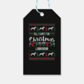Labrador Ugly Christmas Sweater Labrador Holiday S Geschenkanhänger (Vorderseite)
