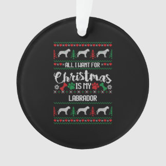Labrador Ugly Christmas Sweater Labrador Holiday S Ornament
