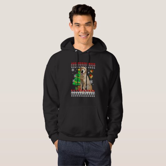 Labrador Ugly Christmas Ugly Christmas Sweater Lad Hoodie (Vorne ganz)