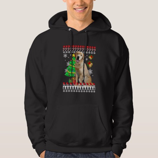 Labrador Ugly Christmas Ugly Christmas Sweater Lad Hoodie (Vorderseite)