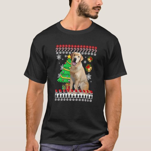 Labrador Ugly Christmas Ugly Christmas Sweater Lad T-Shirt (Vorderseite)
