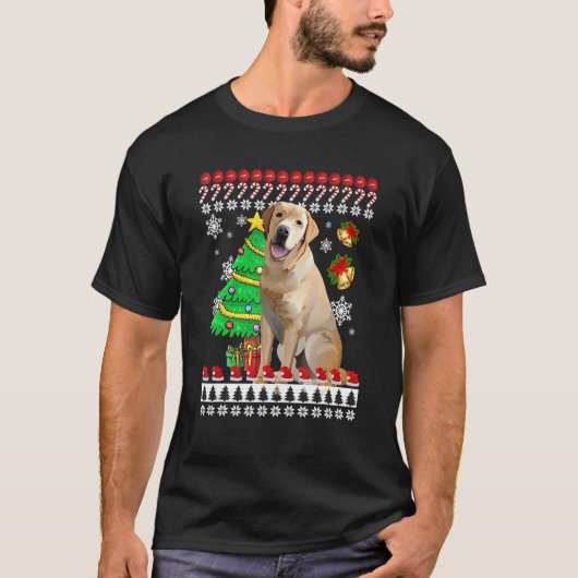 Labrador Ugly Christmas Ugly Christmas Sweater Lad T-Shirt (Vorderseite)