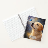 Labrador und blauer Schmetterling Notizblock (Innenseite)