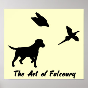 Labrador und Falcony Poster