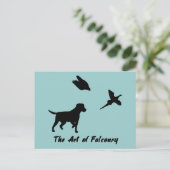 Labrador und Falcony Postkarte (Stehend Vorderseite)