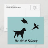 Labrador und Falcony Postkarte (Vorne/Hinten)