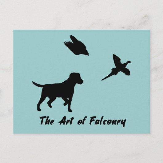 Labrador und Falcony Postkarte (Vorderseite)