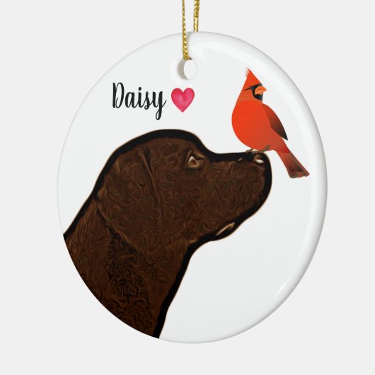 Labrador und Kardinal Weihnachtsschmuck (Links)