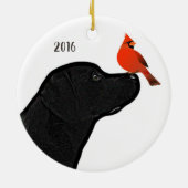 Labrador und Kardinal Weihnachtsschmuck (Hinten)
