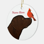 Labrador und Kardinal Weihnachtsschmuck (Links)