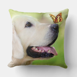 Labrador und Schmetterlingswirbel Kissen