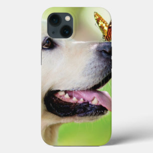 Labrador und Schmetterlingswirbel Kissen Case-Mate iPhone Hülle