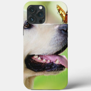 Labrador und Schmetterlingswirbel Kissen Case-Mate iPhone Hülle