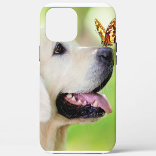 Labrador und Schmetterlingswirbel Kissen Case-Mate iPhone Hülle