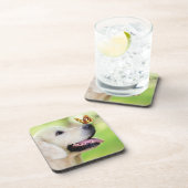 Labrador und Schmetterlingswirbel Kissen Getränkeuntersetzer (Rechte Seite)