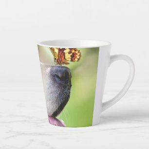 Labrador und Schmetterlingswirbel Kissen Milchtasse