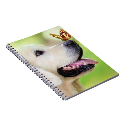 Labrador und Schmetterlingswirbel Kissen Notizblock (Rechte Seite)