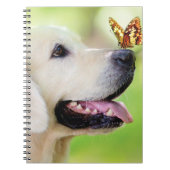 Labrador und Schmetterlingswirbel Kissen Notizblock (Vorderseite)