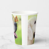 Labrador und Schmetterlingswirbel Kissen Pappbecher (Rechts)