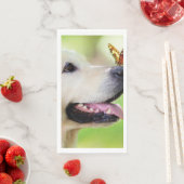 Labrador und Schmetterlingswirbel Kissen Serviette (Beispiel)