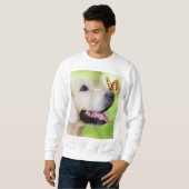 Labrador und Schmetterlingswirbel Kissen Sweatshirt (Vorne ganz)
