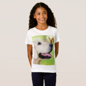 Labrador und Schmetterlingswirbel Kissen T-Shirt (Vorne ganz)