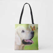 Labrador und Schmetterlingswirbel Kissen Tasche (Vorderseite)