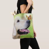 Labrador und Schmetterlingswirbel Kissen Tasche (Von Nahem)
