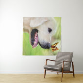Labrador und Schmetterlingswirbel Kissen Wandteppich (Beispiel (Horizontal))