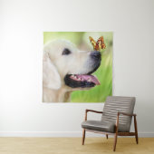 Labrador und Schmetterlingswirbel Kissen Wandteppich (Beispiel)