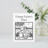 Labrador und Vater Postkarte (Stehend Vorderseite)