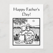 Labrador und Vater Postkarte (Vorderseite)