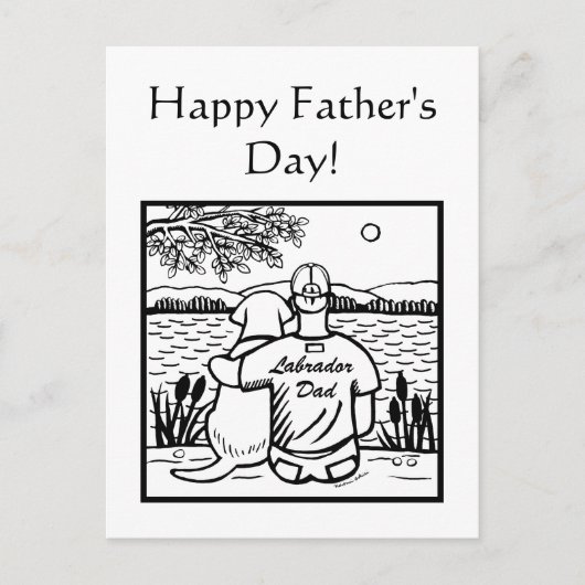 Labrador und Vater Postkarte (Vorderseite)