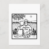 Labrador und Vater Postkarte (Vorderseite)