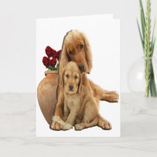 Labrador und Welpen Feiertagskarte