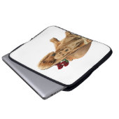 Labrador und Welpen Laptopschutzhülle (Vorne Knopf)