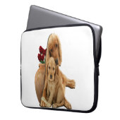 Labrador und Welpen Laptopschutzhülle (Vorderseite Links)