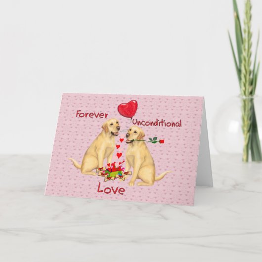 Labrador Valentine Feiertagskarte (Vorderseite)